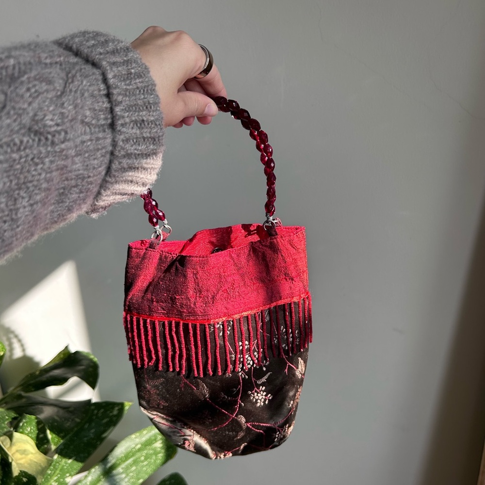 Vintage Chinese Bucket Bag/Wristlet